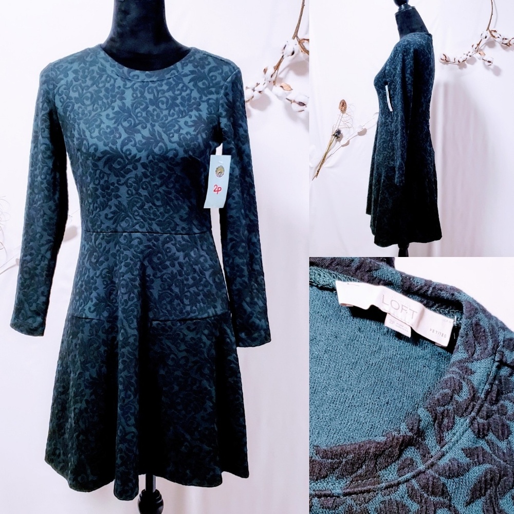 Loft size 2P jacquard/brocade dress
